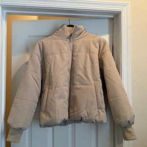 Neutral Beige Puffer Jacket